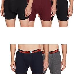 Coblue Men's Cotton Blend Trunks Regular Solid Boxer Briefs (Pack of 5)-picture-12