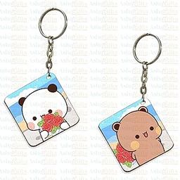 Dudu Bubu Love Keyring Squre Set of 2 AT-8-image-21