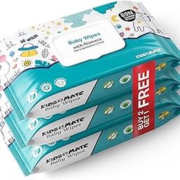 Kidsmate Gentle Care Baby Wipes | Soft & Thick Wet Wipes for Babies | Aloe Vera Moisturizing Wipes for Delicate Skin | Prevents Rashes & Redness | Alcohol & Soap-Free (80 count Pack of 3)-4