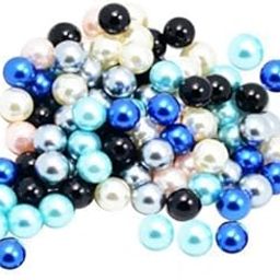 ATORSE Craft Kits 2x100 Pieces Faux Pearl Round Beads Without Hole Jewelry Accessory 6 mm-Crafts- Beads & Jewelry Making- Beads-image-26