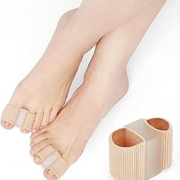 STOIQE Bunions Gel Toe Separators for Overlapping Toes, Toe Spacers Separators, Wicking Breathable Fabric Bunion Corrector with Gel Lining for Bunion Pain Relief and Overlapping Toe (Large)-3