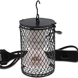 BNF® Pet Reptile Ceramic Infrared Heat Lamp Light with Anti-hot Cage Black-100W|Pet Supplies | Reptile Supplies|1 Piece Reptile Heat Lamp-image-37