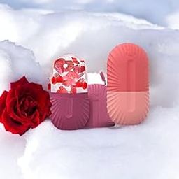 Fabulik Fashion Reusable Ice Roller for Face Massage | Silicone Ice Mold Beauty Tool for Glowing Skin, Puffiness, Face Lifting & Chin Shaping | Pink and Peach Ice Facial Massager for Women & Men-image-47