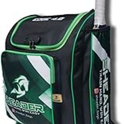 SHEADER Cricket Kit Bag, Password Lock Full Size Backpack with Bat Holder, Shoulder Straps and Handle and 2 Wheels Bag (Edge 4.0 Black - Green)-image-111
