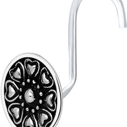 925 Sterling Silver Round Oxidised Nose Rings/Nose pin for womens-image-53