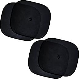 Pivalo Universal Car Curtains Sun Shade Cover Interior Accessories for UV Rays Protection Side & Rear Windows Baby Sunshade Compatible with Maruti Suzuki Tata Punch and All Cars (Black, Pack of 4)-6