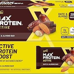 RiteBite Max Protein Active Date & Almond Protein Bar with 20g Protein, 6g Fiber | Naturally Sweetened with Dates | Zero Preservatives, Healthy Protein Snack Bar, 75g (Pack of 12)-15