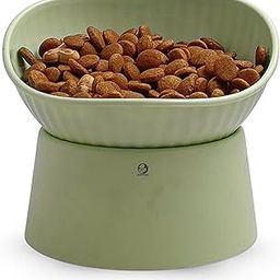 Foodie Puppies Pet Elevated Raised Bowl for Cats, Kittens, and Puppies - (Ribbed Bowl, Green) | 45 Degree Tilted | Cat Food and Water Feeding Bowl | Anti Vomiting, Stress-Free, Durable-image-62