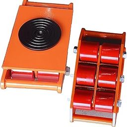 Nutronics CRA -8 ton (13200lb) Heavy Duty 360 Degree Rotation Machine Dolly Skate Roller Machinery Mover Cargo Trolley (Orange)-image-51