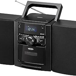 JENSEN CD-785 Portable Bluetooth CD Music System with Cassette and PLL AM/FM Radio-2