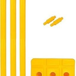 Tima Cricket Stumps Yellow Plastic Stumps & Bails (100% Portable)-image-42