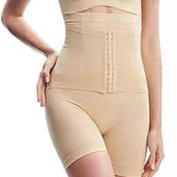 Women's Seamless Butt Lifter High-Waist Tummy Control Shapewear Shorts with Belt for Post Partum Recovery.-image-18