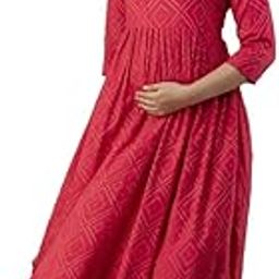 Women's Maternity Dress Pregnancy Casual Long Sleeve Dual Zipped for Feeding Nursing Maternity Comfort Dress Kurti-image-65