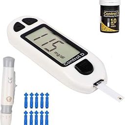 Control D Blood Glucose Sugar Testing Monitor with 10 Strips Glucometer (White)-13