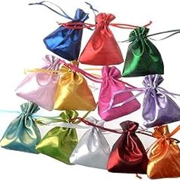 Brown Leaf� Metallic Satin Mix (13 * 16 cm) Organza Potli Bags Pouch Best Gift Item (Set of 12)-image-59