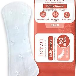Herzu Ultra-Thin Panty Liners | Breathable | Ideal length 160mm | Soft | Safe | Pack of 50-picture-25