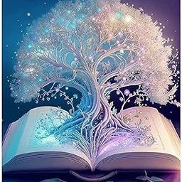 VATTU Drill 5D DIY Rhinestone Painting Landscape Daimond Embroidery Painting Full Drill Diamond Dots for Gift Wall Decor and Relaxation Gem Arts (Book Tree)-image-85