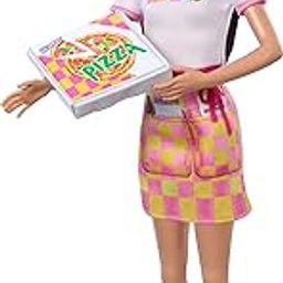 Barbie Skipper Doll with Accessories, Pizzeria Waitress Doll with Pizza & Takeout Box, Brown Eyes & Blue Eyes Doll-image-44