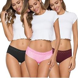 Panty for Womens Lace Underwear Antibacterial Cotton Bikini Panties Soft Hipster Panty Ladies, Girls with StayFresh(Combo Pack)-picture-51