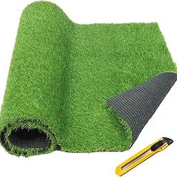 ATOOTFUSION 40 MM Artificial Green Grass Mat 3 Feet X 2 Feet for Home Decor_Balcony_Floor Carpet_Terrace_Decoration_Lawn and Garden with 1 Blade_1 X 2 Feet Size Grass Mat-image-56