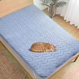 Teijin 4 Large Deodorizing Bed Pad, Body Pressure Dispersion, CICA High Moisturizing, 5 Layer Structure, Extreme Warm, Touch Warm, Single, Anti-stuffy, Anti-Sweat Night, Thick, Blue, 55.1 x 78.7-image-6