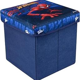 Homestic Marvel Spider-Man Storage Sitting Stool | Foldable Storage Box | Storage Sitting Stool for Kids Room | Stool for Living Room | Storage Stool Box for Toys | Blue-image-16