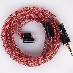 [JSHiFi-Sugar] 2pin 3.5mm Rear Cable Oxygen-Free Copper 0.03 inch (0.78 mm) 2pin Earphone Upgrade Cable 0.1 inch (3.5 mm) Stereo Earphone Replacement Cable (2 pin3.5mm)-picture-14
