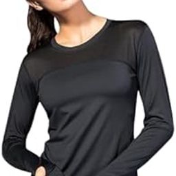Women's Round Neck Full Sleeves T-Shirt for Gym, Sports, Yoga, Workout | Color-Black.-image-25