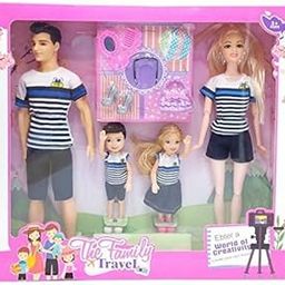 SWOPPERRY Toys Family Doll Playset – Adorable Pretend Play Doll Set with Mom, Dad, Son & Daughter | Includes Accessories-image-43