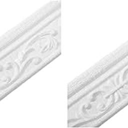 HASTHIP® 30Ft Trim Sticker Vintage 3D Embossing Decal for Home Decor Background Frame Cuttable Self-Adhesive Decorative Border Wall Photo 3 inches x 30Ft White 2PCS-10