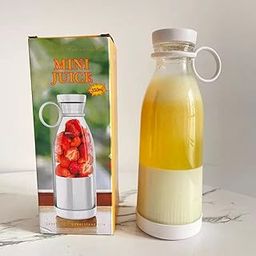 Ritmo Portable Juicer Cup with Handle, 350mL Mini Blender USB Electric Juicer Cup Rechargeable Juicing Bottle for Shakes Milkshake Fresh Juice (WHITE)-picture-6