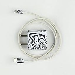 Black and White Designer Art Matte Finish Skin Sticker for Apple 20 watts Charger, Apple 20 watts Charger Skins Sticker,Apple iPhone Accessories-image-55