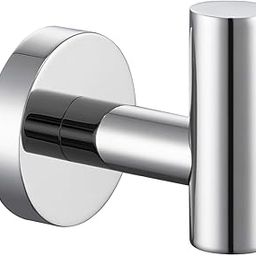 Bathroom Towel Hook Polished Chrome, Angle Simple SUS304 Stainless Steel Bah Towel Holder, Robe Hook for Wall-image-23