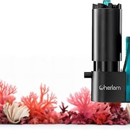 Cherlam Aquarium Filter Pump 300L/H – 360° Vortex Filtration with Floating Platform, Dual Outlets, Ultra-Quiet Motor & Strong Suction Base – Ideal for 20–80L Fish Tanks-10