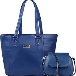 Ritupal Collection Women's Handbag with Sling Combo (Blue)-image-23