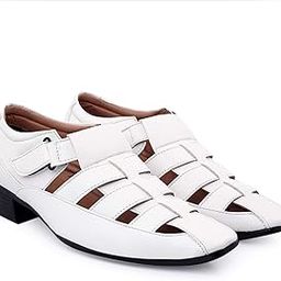 Men's Height Increasing Casual Roman Stylish White Sandals-image-62
