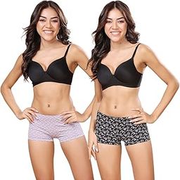 Cotton Printed Boyshort High Rise with Double Layer Gusset Pack of 2 (Colors & Prints May Vary)-picture-36