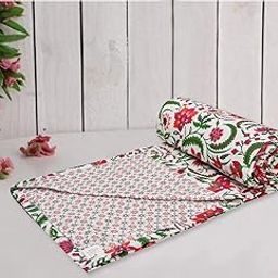 Trance Home Linen 150 GSM Cotton, Malmal Single Dohar (56"X90", Firdaus Red)-picture-12