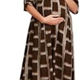 Cotton Floral Printed Pregnancy & Nursing Dress | Comfortable & Stylish Maternity Wear for Women | Breastfeeding Kurta with Zipper | Soft & Elegant-image-9