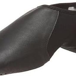 Women's Neo-Flex Slip-On Leather Jazz Shoes Neoprene Slip-On Split Sole with EVA Forefoot and Heel Pads, High Durability, Superior Fit, Flexibility, Step Dancing, Black, 8.5-image-11