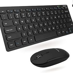 Macally Small Wireless Keyboard and Mouse Combo - An Essential Workspace Duo - 2.4G Wireless Keyboard Mouse for PC - 78 Key Mini Keyboard and Mouse with Slim Body, Quiet Click Buttons, and 3 DPI Modes-5