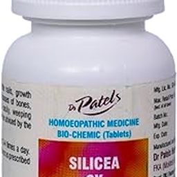 Dr Patel's 2Pcs Homeopathic Silicea 6X Biochemic Tablet - Skin and Connective Tissue Conditioner, Blood Cleanser, Hair and Nail Strengthener- 25gms-picture-39