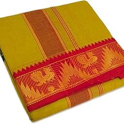 South Indian Pooja Dhoti Towel set | 4 Meter Dhoti + 2.25 Towel-image-86