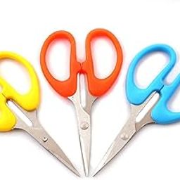 KEPY The MALL® Small Scissor ( Pcs Of 3 ) for Moustache Trimming, for Nose Hair Cutting, for Hair Cut, for Kitchen Multipurpose Size (105mm) Color May Very-image-66