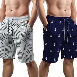 Hotfits Men's Cotton Knee Length Casual Shorts for Workout & Running with 2 Side Pockets - Pack of 2-picture-11