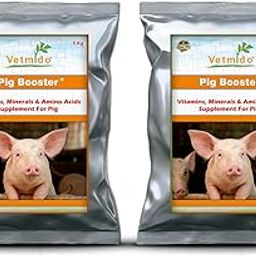 VETMIDO Pig Booster Plus - Growth Booster with Vitamins, Minerals & Amino Acids Supplement for Pigs, Swine, Piglets & Piggery (5kg x 2) Combo - Pack of 2-image-4
