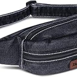 Denim Waist Bag for Men & Women - Stylish and Durable Fanny Pack for Travel, Hiking, and Everyday Use (Carbon Black)-image-34