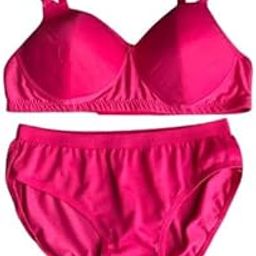 Women's Bra and Panty Set Satin Fabric Comfortable Lingerie Set for Girls-image-36