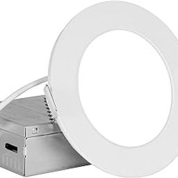 NICOR Lighting REL41120SRDWH RELS Canless Downlight, 4", White-15