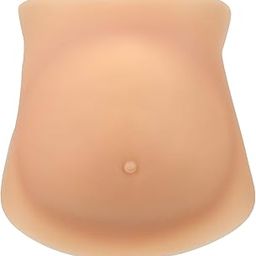 Fake Pregnancy Belly, Silicone Artificial Pregnancy Bump, Real Feel Soft Pregnant Tummy Elastic Maternity Belly Bands Lifelike Breathable Performance Photography Props for Actor/Cosplay/Spoof(M)'-image-69